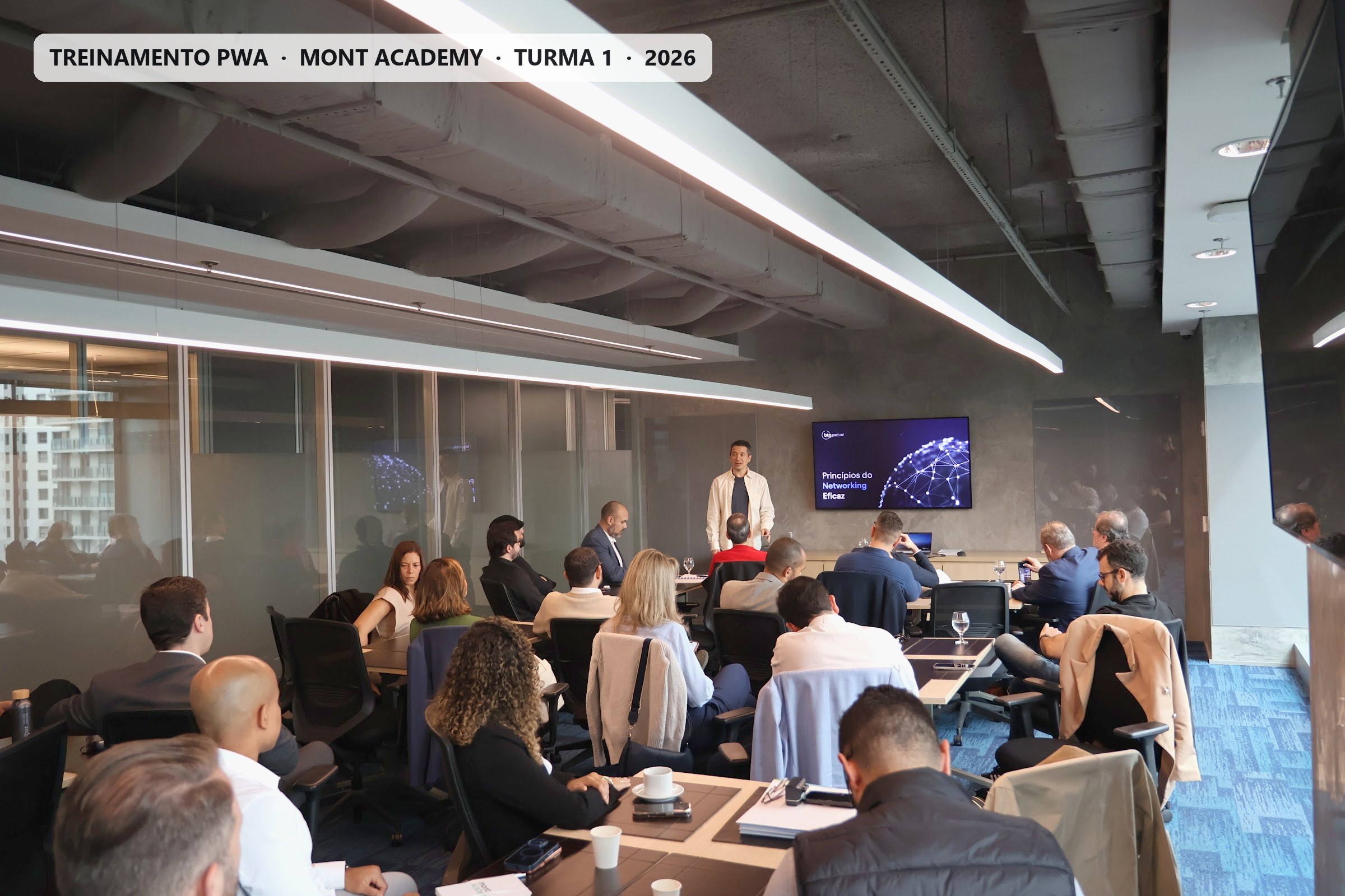 Visão geral da sala durante a aula